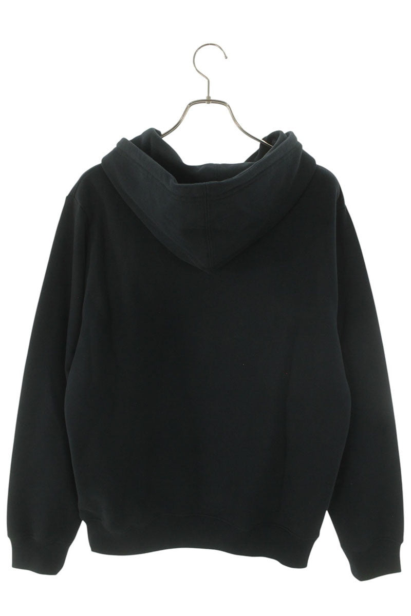 DIOR Logo Embroidered Pullover Hoodie Navy Cotton Size S