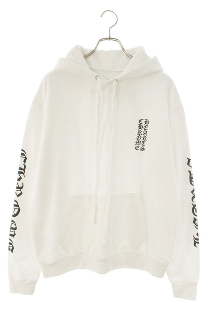 Chrome Hearts Arm Logo Print Pullover Hoodie White Size S