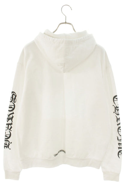 Chrome Hearts Arm Logo Print Pullover Hoodie White Size S