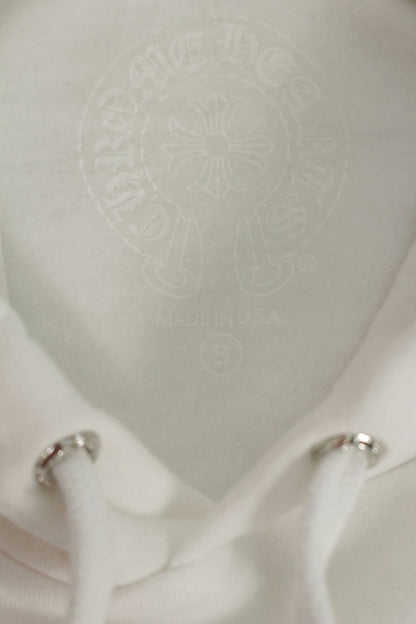 Chrome Hearts Arm Logo Print Pullover Hoodie White Size S