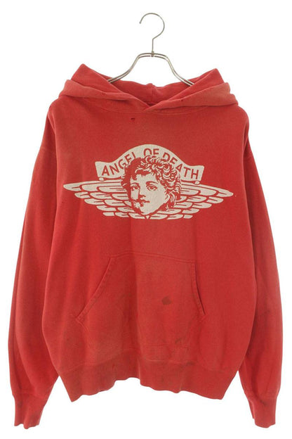 SAINT MICHAEL 22SS Vintage Wash Angel Print Hoodie Size M