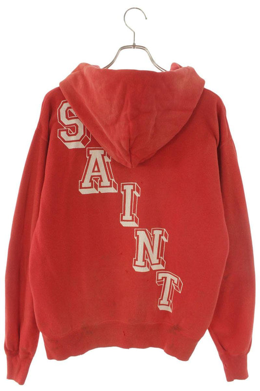 SAINT MICHAEL 22SS Vintage Wash Angel Print Hoodie Size M