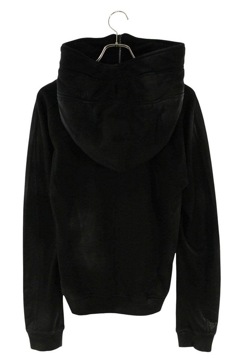 JULIUS Coated Zip-up Hoodie Black Size M