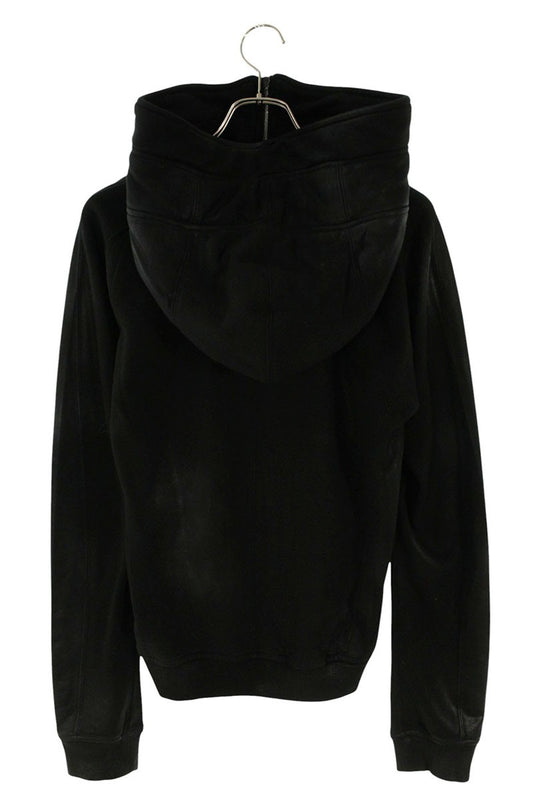 JULIUS Coated Zip-up Hoodie Black Size M