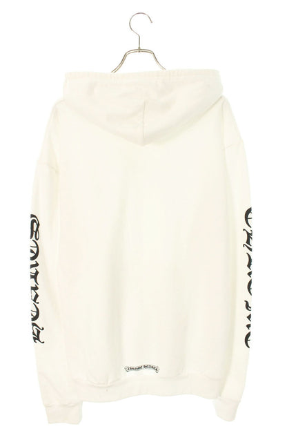 Chrome Hearts Sleeve Logo Print Zip Hoodie White Size L