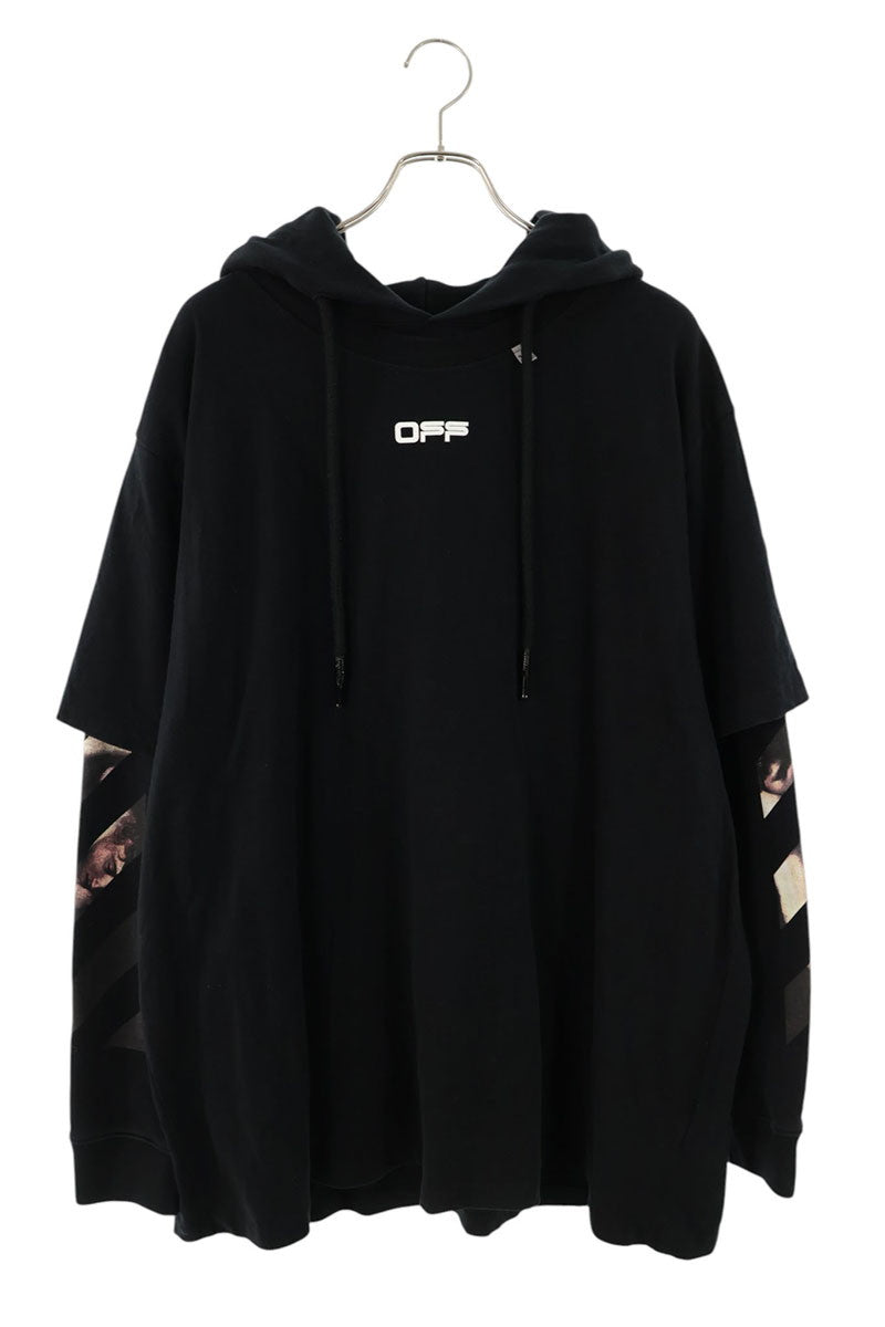 OFF-WHITE Layered Hoodie Black Size L