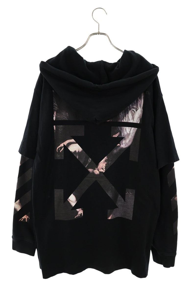 OFF-WHITE Layered Hoodie Black Size L