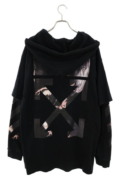OFF-WHITE Layered Hoodie Black Size L