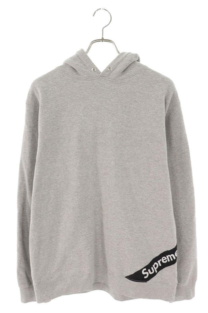 SUPREME 18SS Corner Label Hooded Sweatshirt Gray Size L