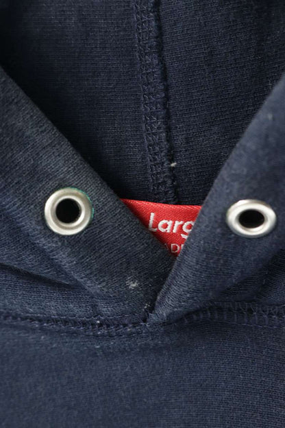 SUPREME 17AW Tonal S Logo Hooded Sweatshirt Navy Size L