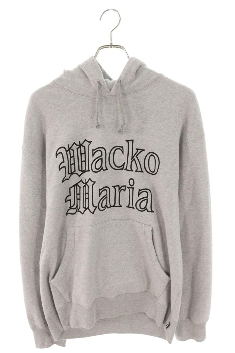 WACKO MARIA 24SS Logo Emb. Pullover Hoodie Gray Size M