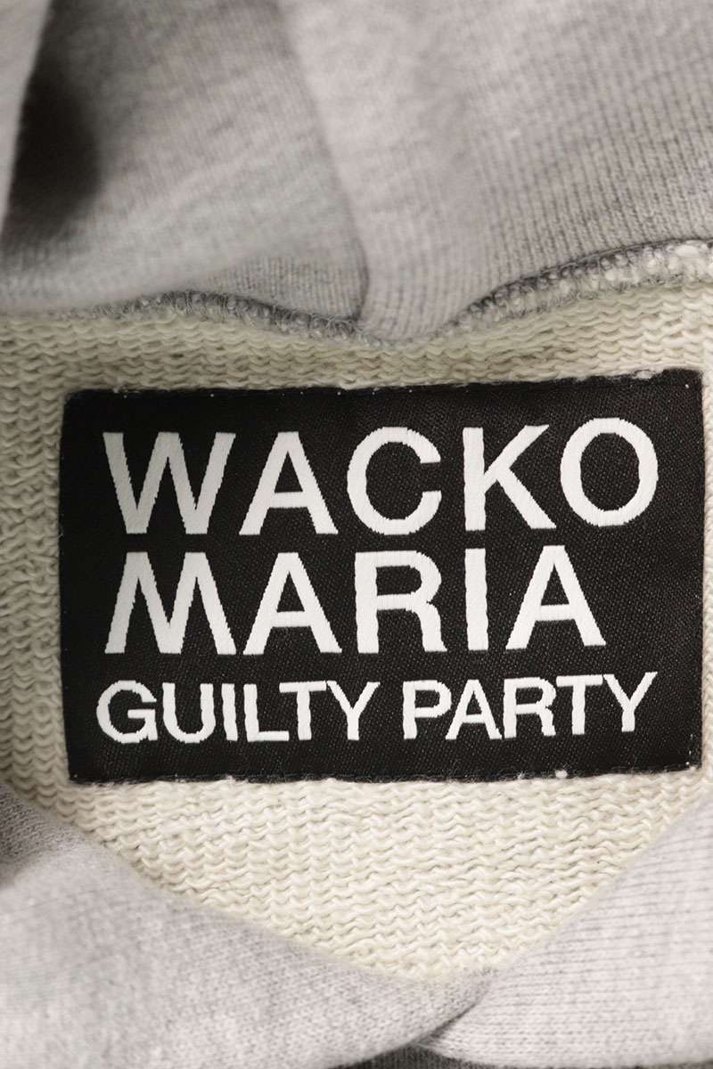 WACKO MARIA 24SS Logo Emb. Pullover Hoodie Gray Size M