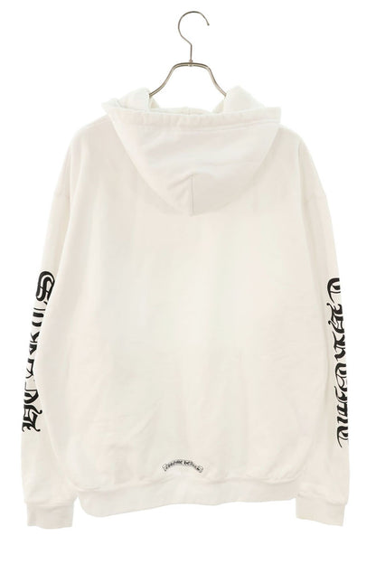 Chrome Hearts Arm Logo Print Pullover Hoodie White Size L