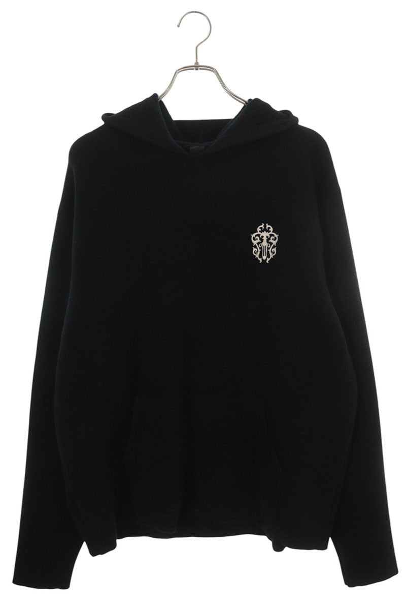 Chrome Hearts Dagger Embroidered Cashmere Hoodie Size XL
