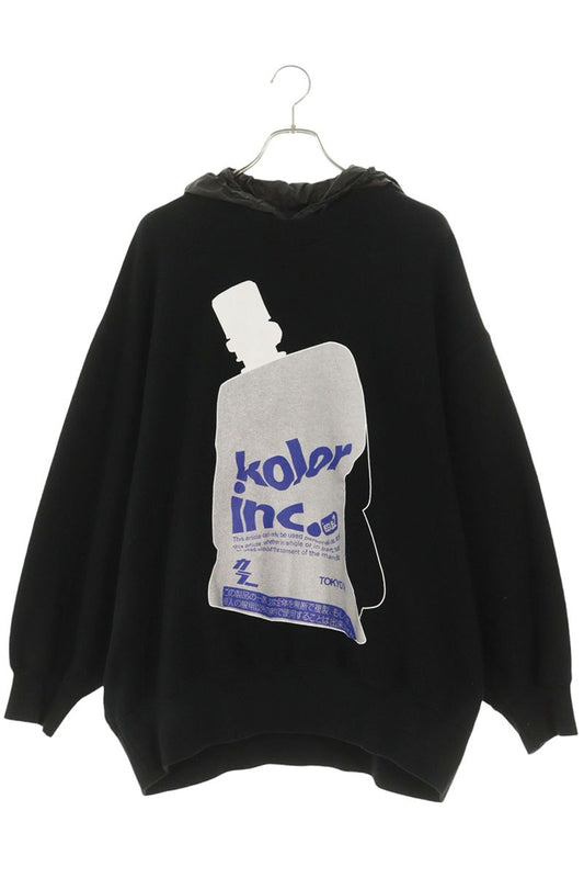 kolor 20AW Ink Print Pullover Hoodie Black Size M