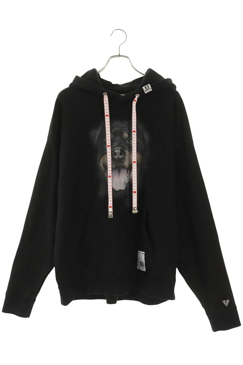 MIHARAYASUHIRO Dog Print Hoodie Black Size M