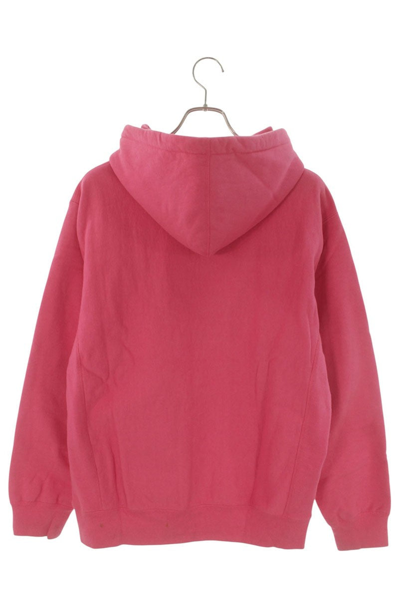 SUPREME 17AW Pink Box Logo Hooded Sweatshirt Size L