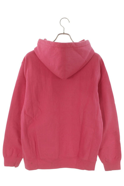 SUPREME 17AW Pink Box Logo Hooded Sweatshirt Size L
