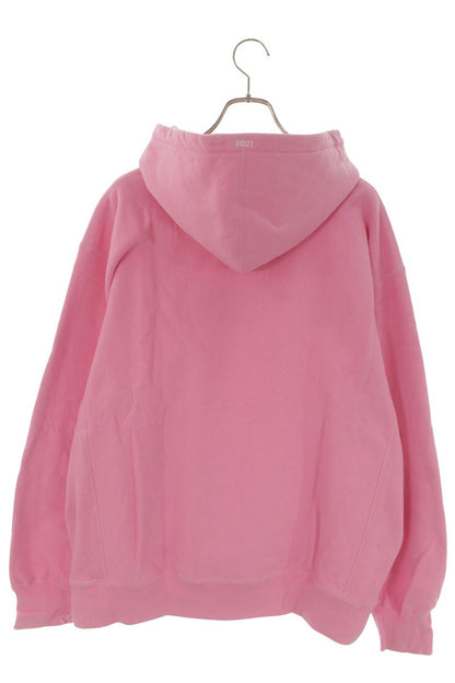 SUPREME 21AW Pink Box Logo Hooded Sweatshirt Size L