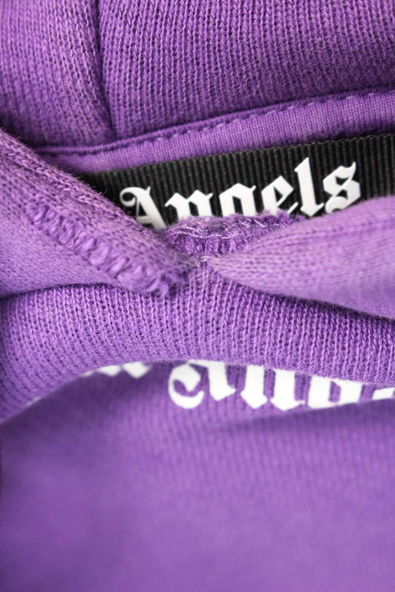 Palm Angels 20AW Back Logo Pullover Hoodie Purple Size L