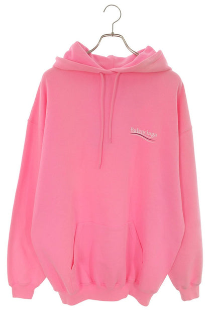 BALENCIAGA Pink Campaign Logo Pullover Hoodie Size XS