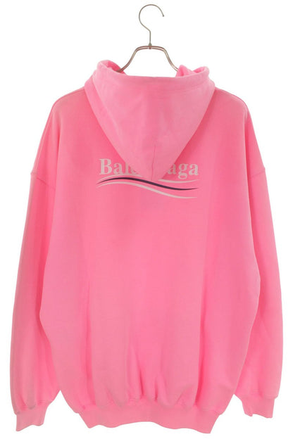 BALENCIAGA Pink Campaign Logo Pullover Hoodie Size XS