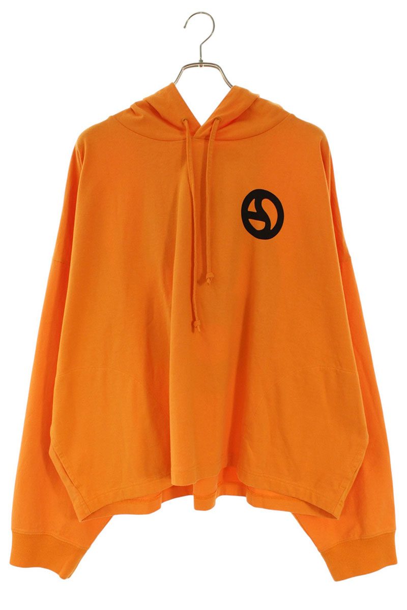 ACNE STUDIOS Relaxed Fit Logo Hoodie Orange Size L