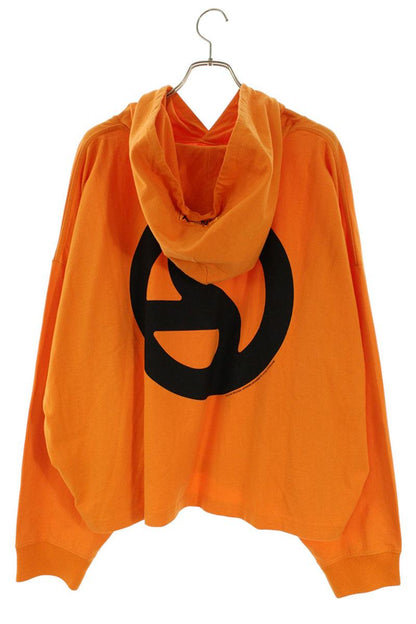 ACNE STUDIOS Relaxed Fit Logo Hoodie Orange Size L