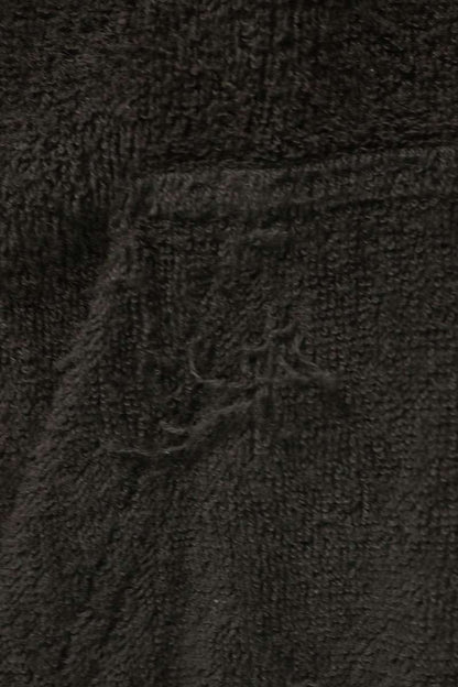 BALENCIAGA Black Pile Fabric Zip-Up Hoodie Size L