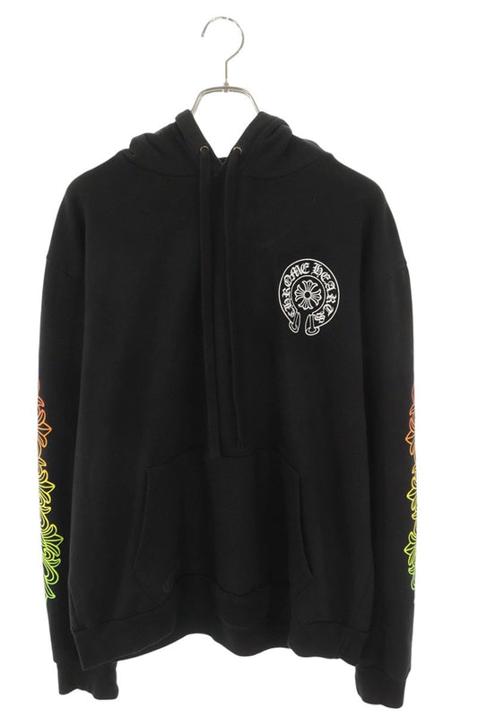 Chrome Hearts SWTSHRT PLVR Sleeve Floral Logo Hoodie Size M