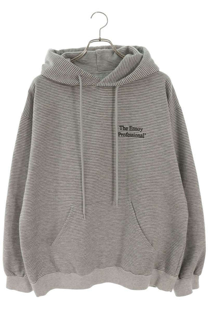 ENNOY 25AW Striped Pullover Hoodie Gray Size L
