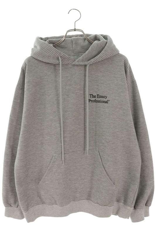 ENNOY 25AW Striped Pullover Hoodie Gray Size L