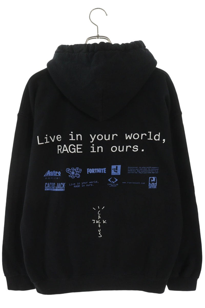 Cactus Jack WORLD HOODIE Black Size M