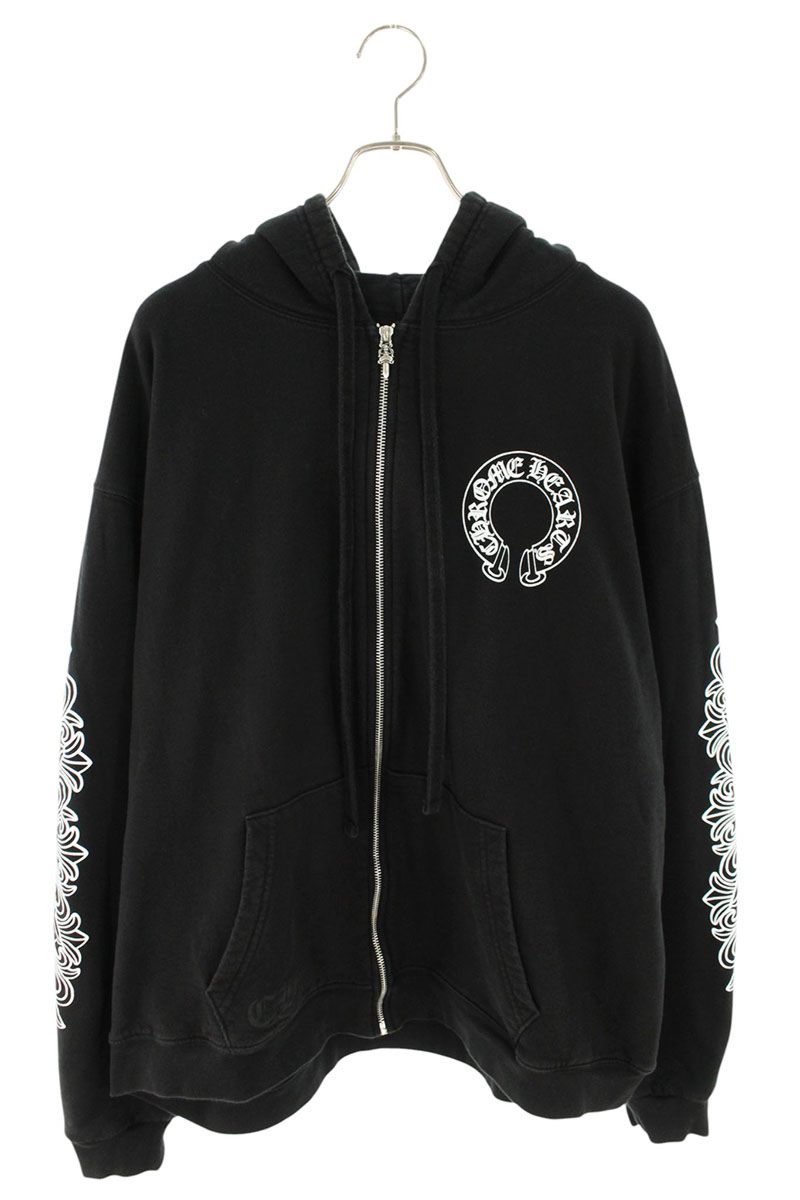 Chrome Hearts SWTSHRT HD ZIP Floral Horseshoe Print Size XXL