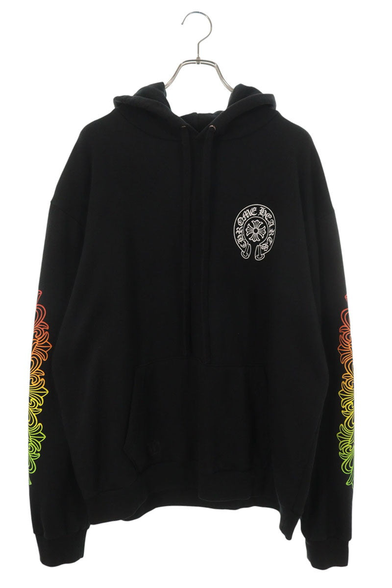 Chrome Hearts Sleeve Floral Print Hoodie Black/Multi Size L