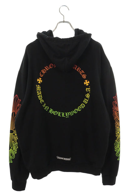 Chrome Hearts Sleeve Floral Print Hoodie Black/Multi Size L