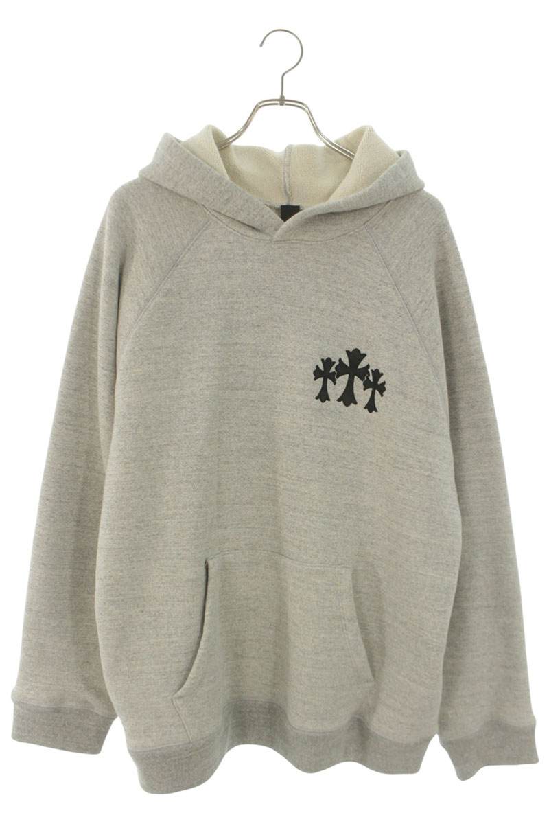 Chrome Hearts Back CH Logo Cross Embroidered Hoodie Size XL