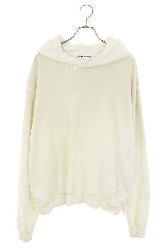 ACNE STUDIOS Vintage Back Logo Pullover Hoodie White Size L