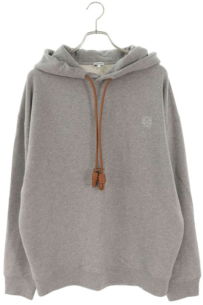 LOEWE Anagram Logo Pullover Hoodie Gray Size S