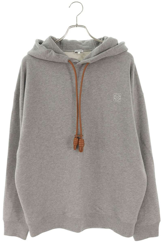 LOEWE Anagram Logo Pullover Hoodie Gray Size S