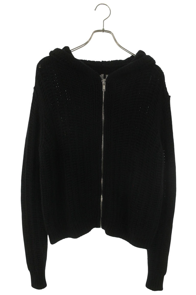 Rick Owens 24AW Cashmere Silk Zip-Up Knit Hoodie Size S