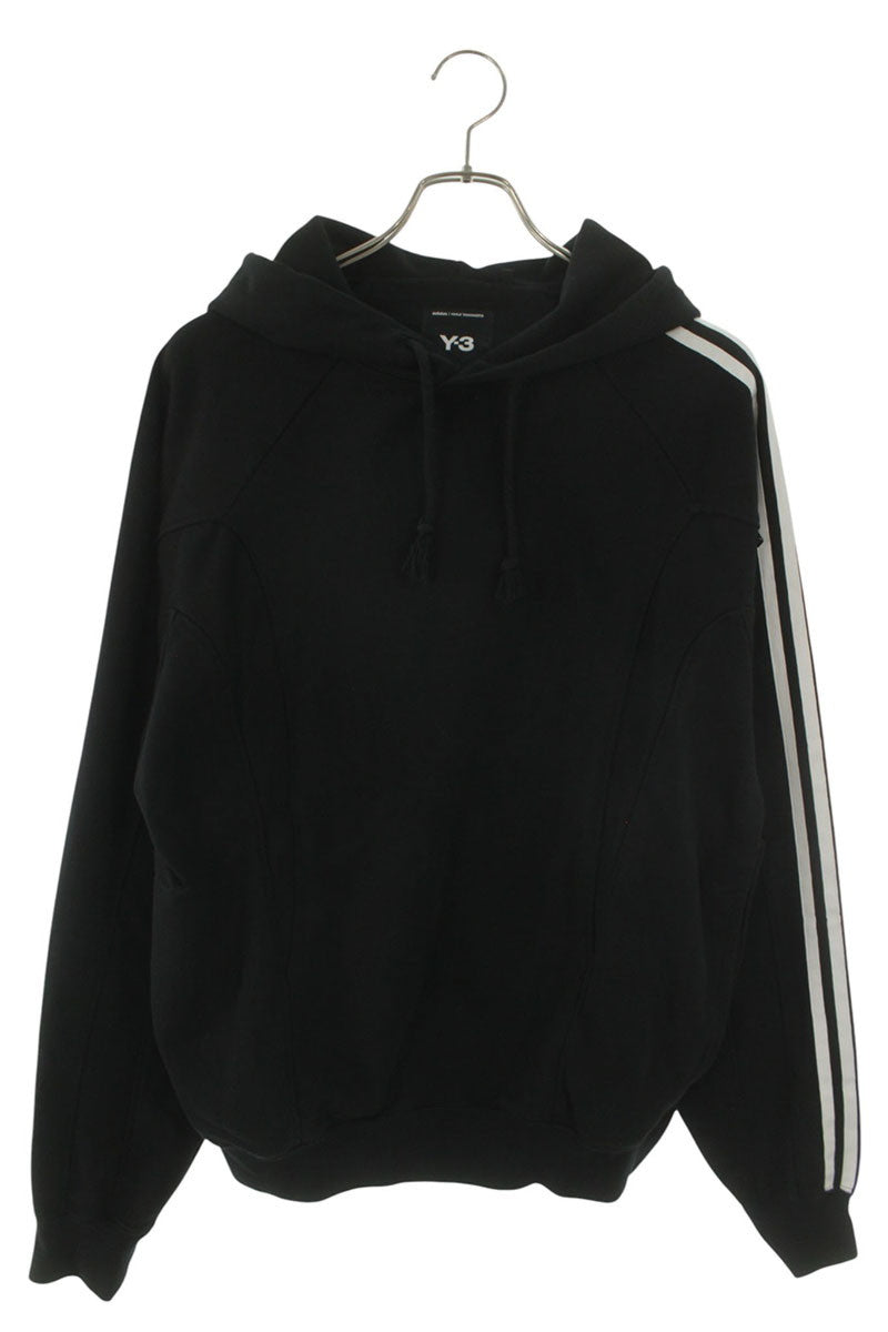 Y-3 3-Stripe Pullover Hoodie Black Size XS