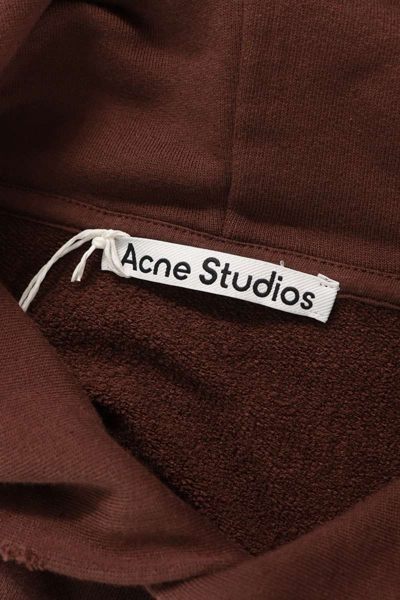 ACNE STUDIOS 26SS Back Logo Pullover Hoodie Brown Size L