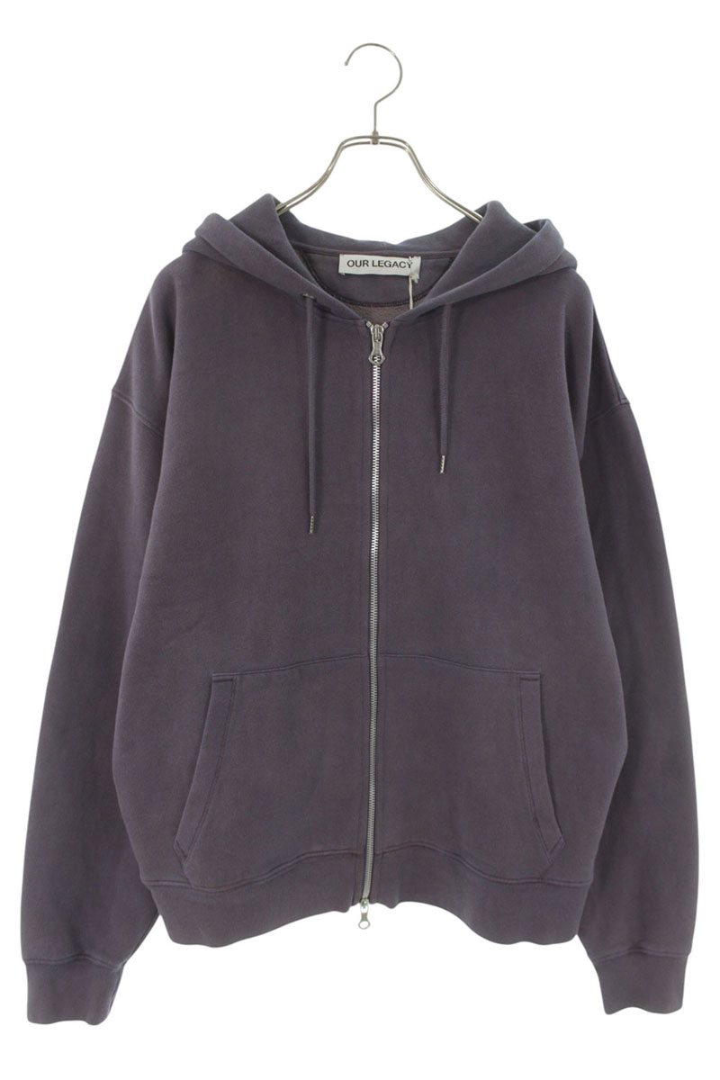 OUR LEGACY 26SS Cotton Zip-Up Hoodie Purple Size L