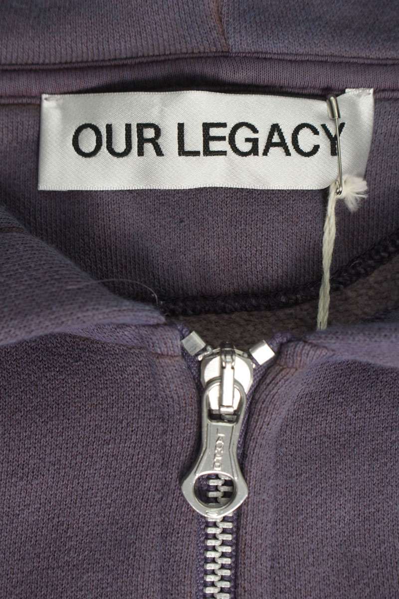 OUR LEGACY 26SS Cotton Zip-Up Hoodie Purple Size L