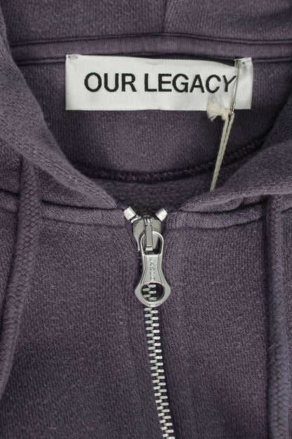 OUR LEGACY 26SS Cotton Zip-Up Hoodie Purple Size XL