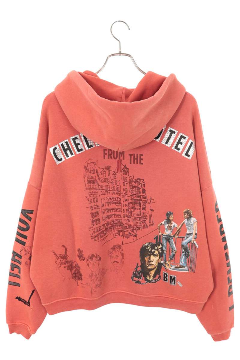 Paly Hollywood 26SS Paint Distressed Cotton Hoodie Size XS