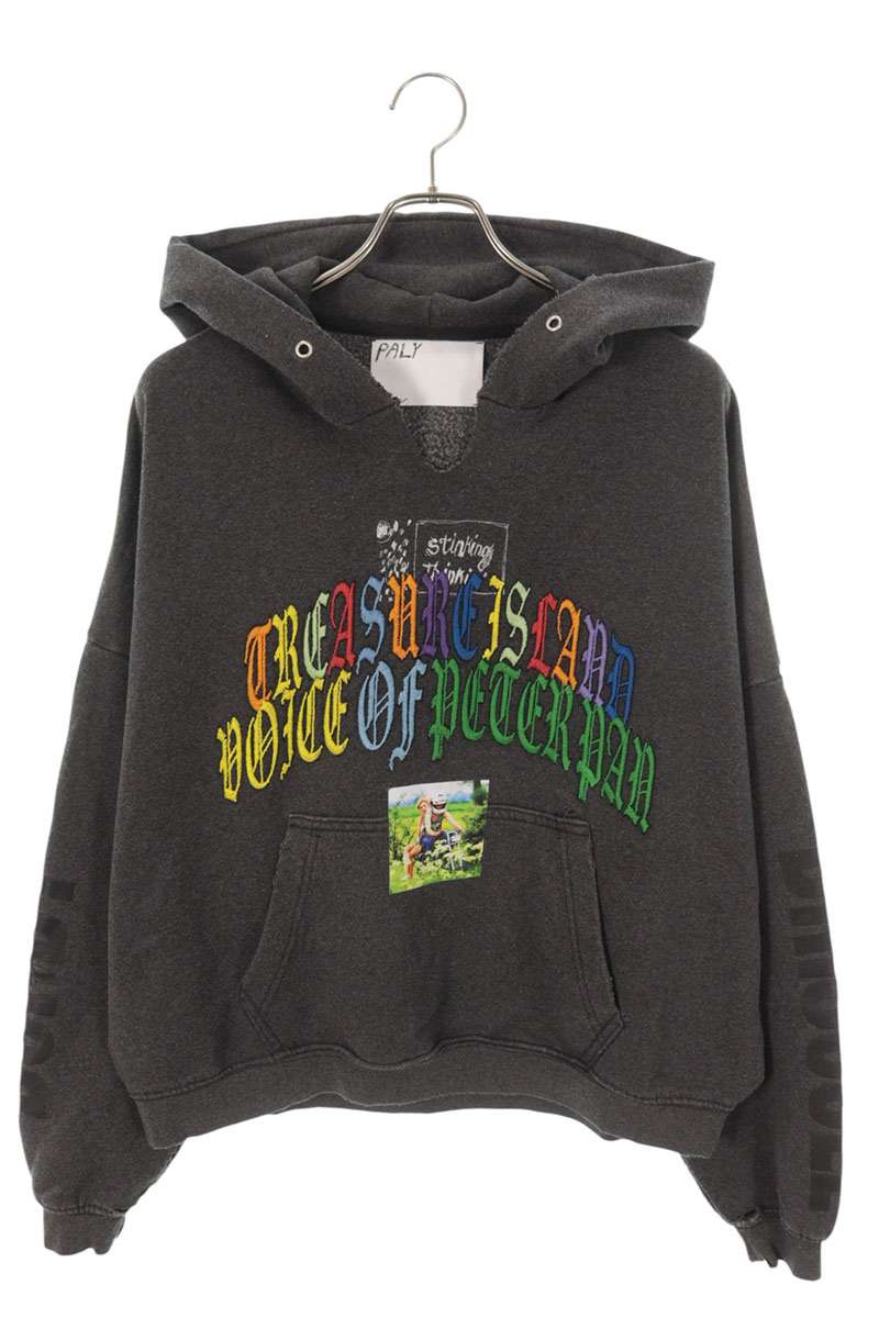 Paly Hollywood 26SS Patched Vintage Hoodie Black Size XS