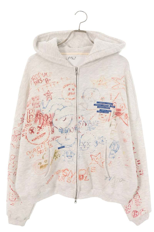 Paly Hollywood 26SS Multi Paint Zip Cotton Hoodie Size XS