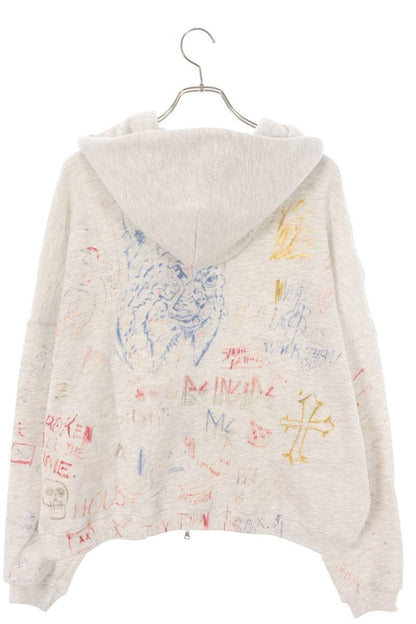 Paly Hollywood 26SS Multi Paint Zip Cotton Hoodie Size XS